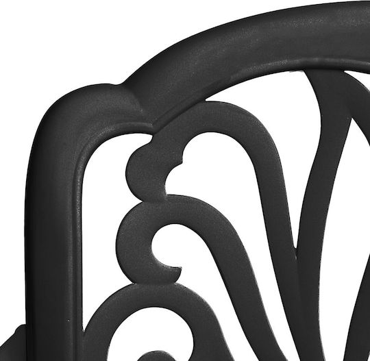 Garten- und Outdoor-Möbelsets mit Sonnenschirmhalter Schwarz 3 Stück
