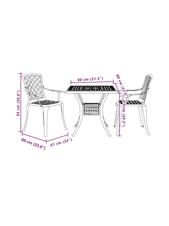 Garden & Outdoor Furniture Sets Living Room Set Pieces Small Balcony Black with Umbrella Holder