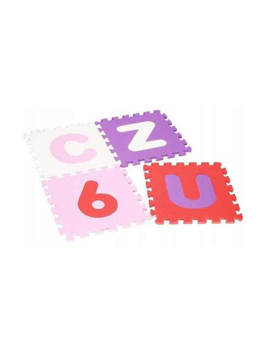 Springos Bildungsbezogenes Kinder-Bodenpuzzle mit Buchstaben Pink-Lila 36 Teile