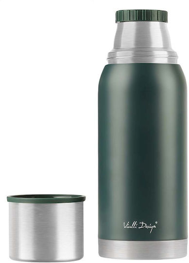 Vialli Design Bottle Thermos Stainless Steel 1lt Gray