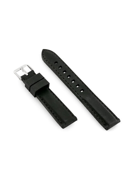 Pacific Rubber Strap Black 20mm