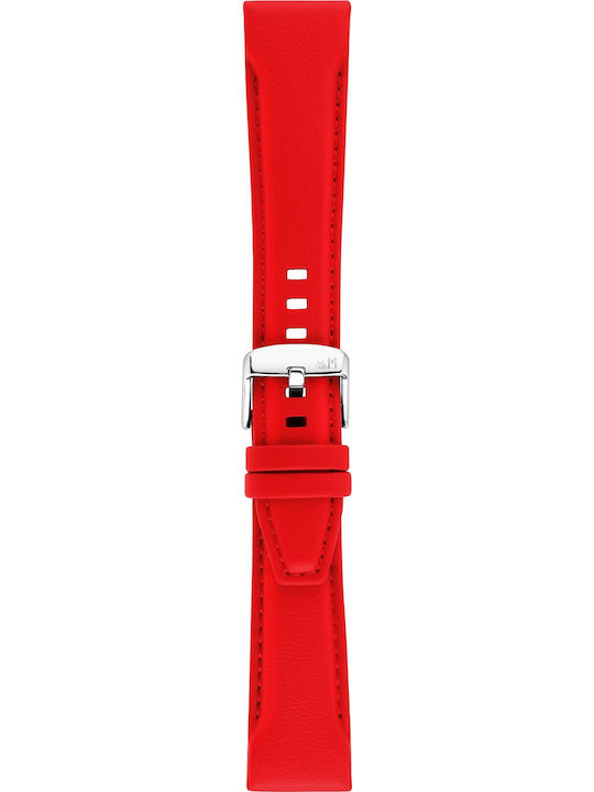 Morellato Δερμάτινο Λουράκι Κόκκινο 22mm