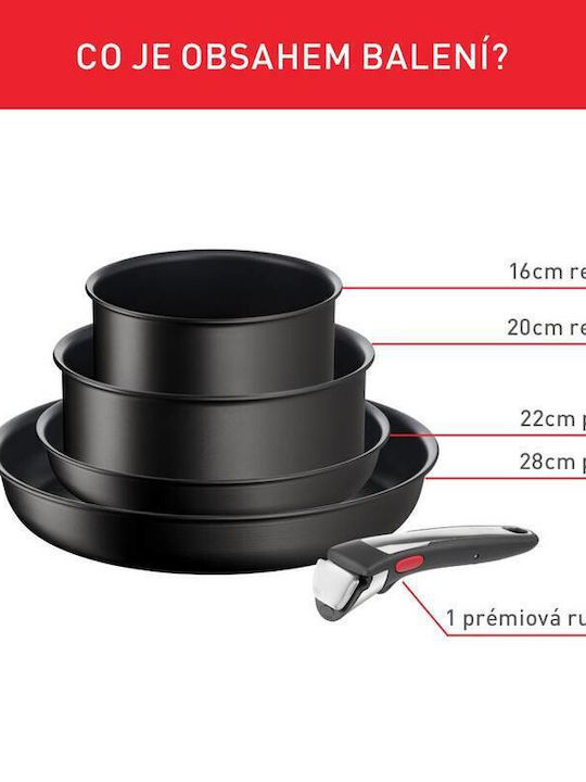 Tefal Ingenio Unlimited Kochgeschirr-Set aus Aluminium mit Antihaftbeschichtung 5 Teile