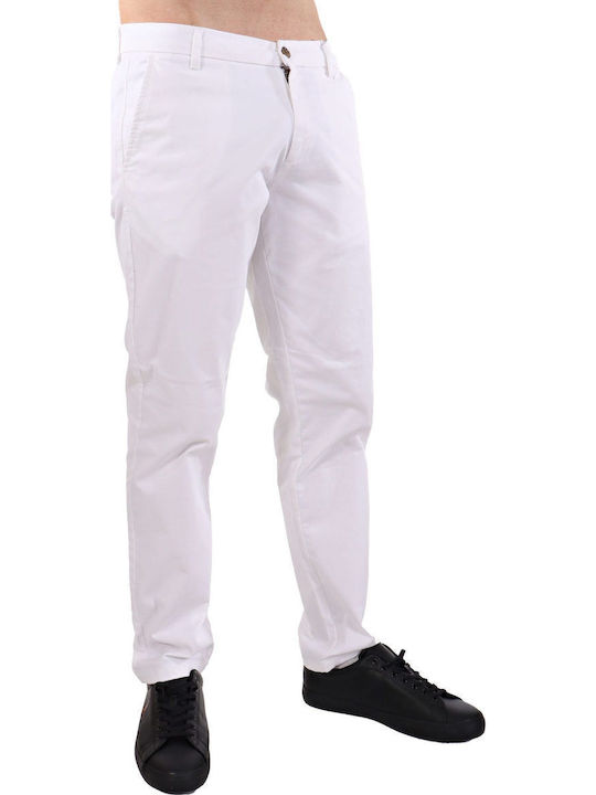 Trousers Chino Elastic in Regular Fit White
