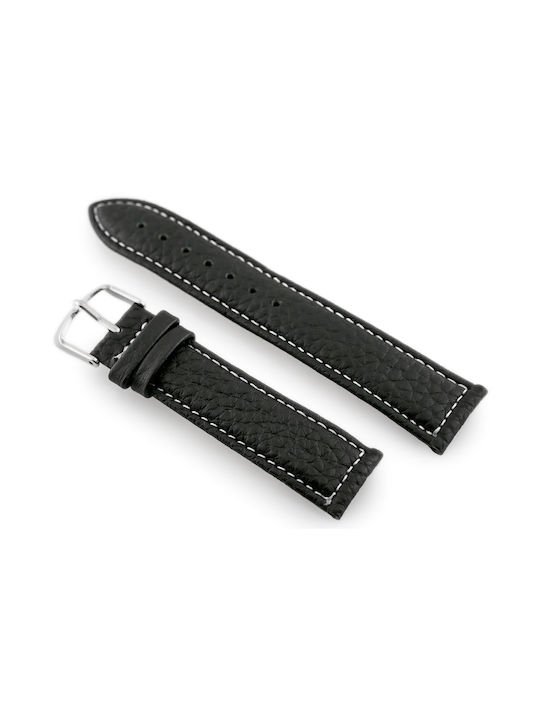 Pacific Leather Strap Black 18mm