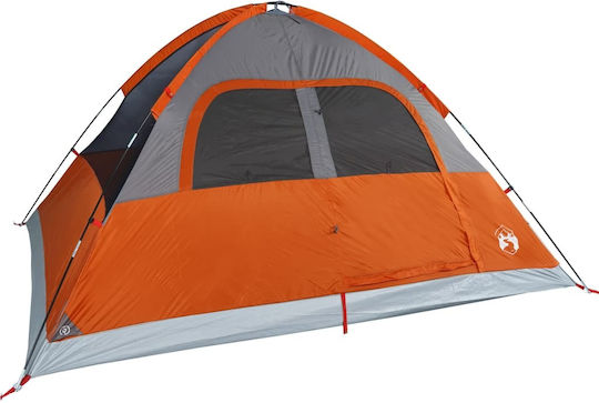 vidaXL Camping Tent Igloo Orange With Double Cloth For 6 People 334x273x190cm