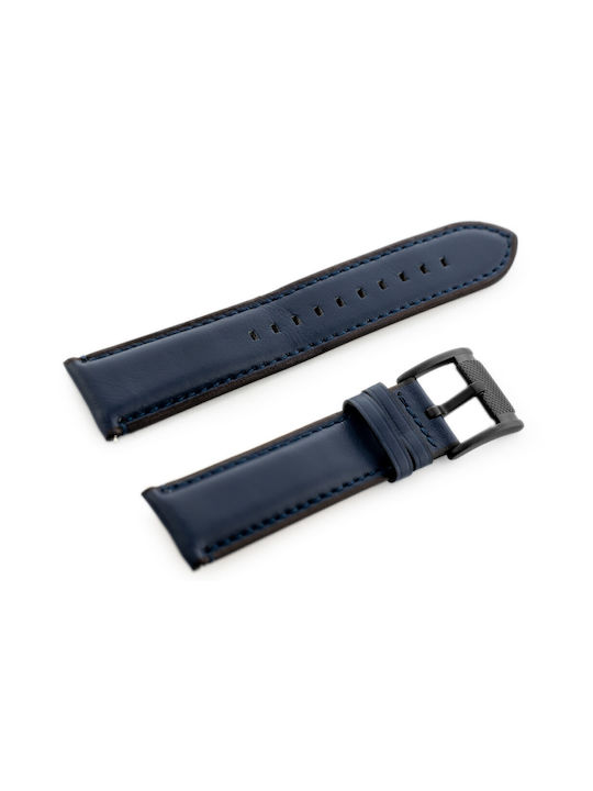 Pacific Leather Strap Navy Blue 20mm