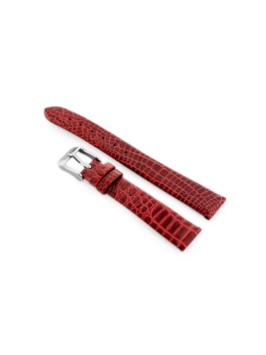 Pacific Leather Strap Red 12mm