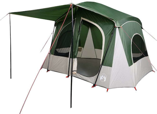 vidaXL Σκηνή Camping Πράσινη για 5 Άτομα 340x297x215εκ.