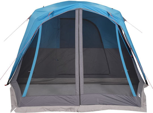 vidaXL Camping Tent Cabin Blue with Double Cloth for 6 People 305x400x205cm