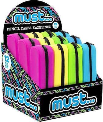 Must Focus Monochrome Silicone Pencil Case Yellow 20x5x6 cm 0584840yellow Must