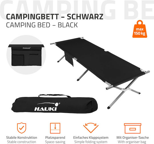Folding Guest Bed Without Mattress Single Black 210x83x46cm