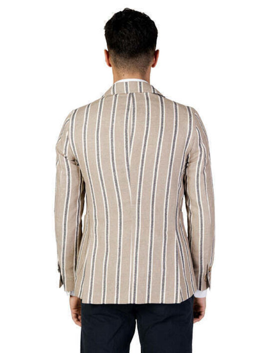 Mulish Men's Summer Suit Jacket Beige