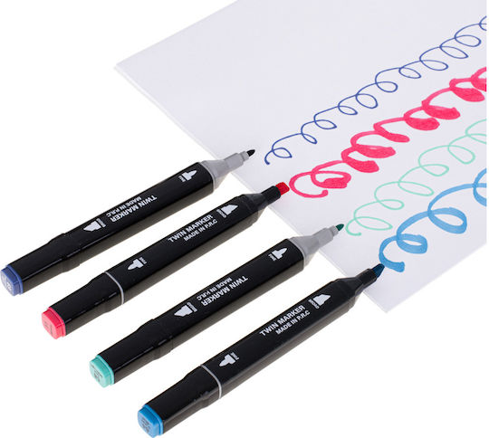 Set 168 Markers Zola 2-headed Thin Thick Marker Storage Bag Multicoloured