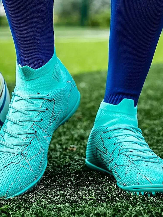 TF Hoch Fußballschuhe mit geformten Stollen Grün