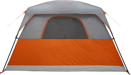 vidaXL Camping Tent Cabin Orange for 6 People 310x275x200cm