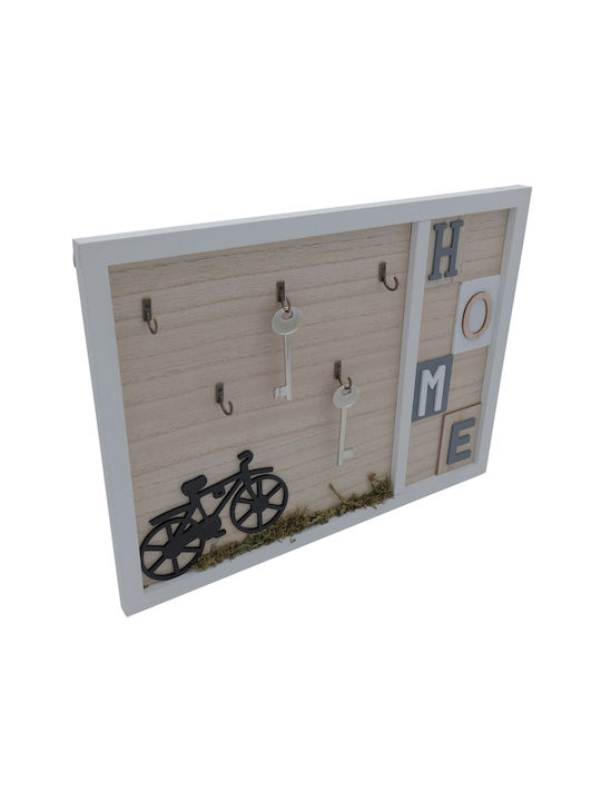 Uncle George Wall Key Holder Wooden 5 positions 40x2x30cm