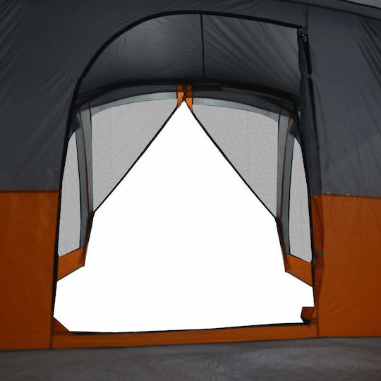 vidaXL Camping Tent Cabin Orange for 4 People 515x370x220cm