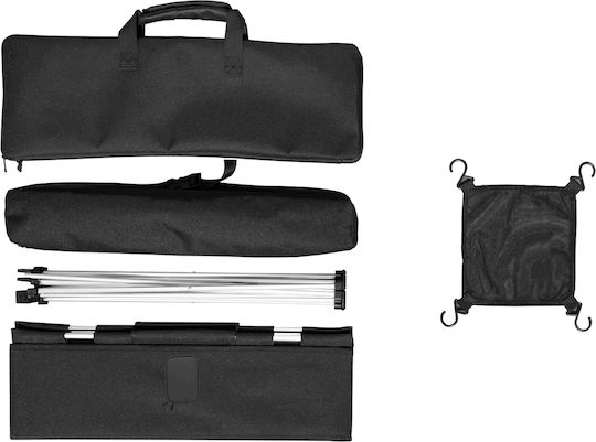 Technaxx Tabelle Aluminium für Camping Klappbar 60.8x40.5x42cm Schwarz