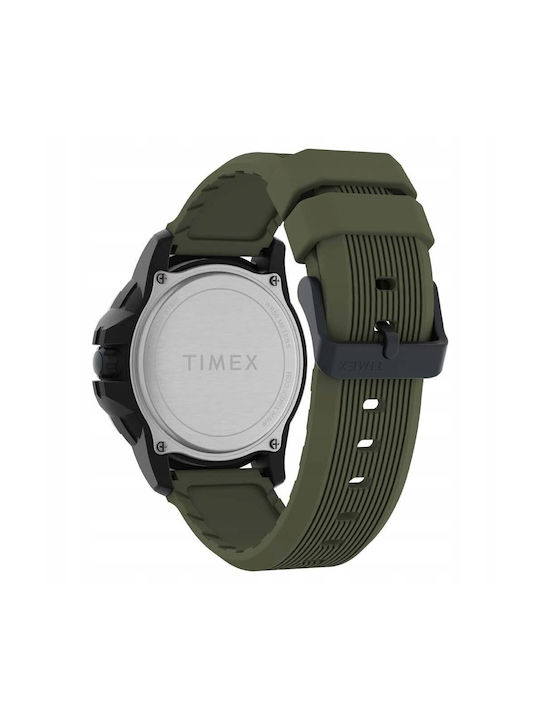 Timex Expedition Watch Battery with Green Rubber Strap