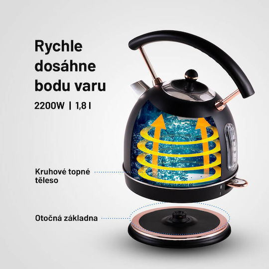 Lauben Βραστήρας 1.7lt 2200W Μαύρος