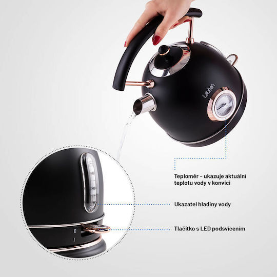 Lauben Βραστήρας 1.7lt 2200W Μαύρος