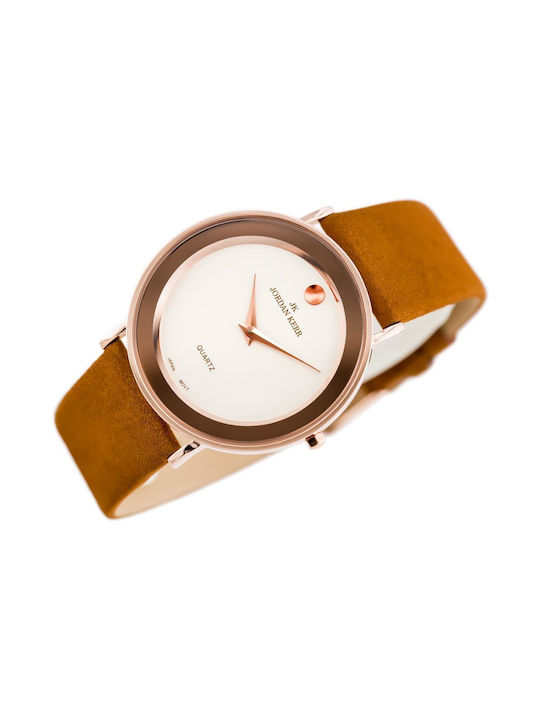 Jordan Kerr Watch with Brown Leather Strap