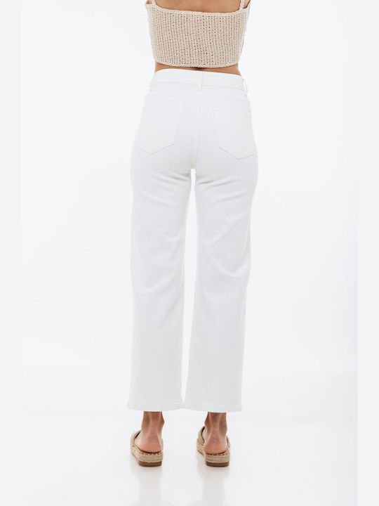 Freestyle Women's Cotton Capri Trousers White