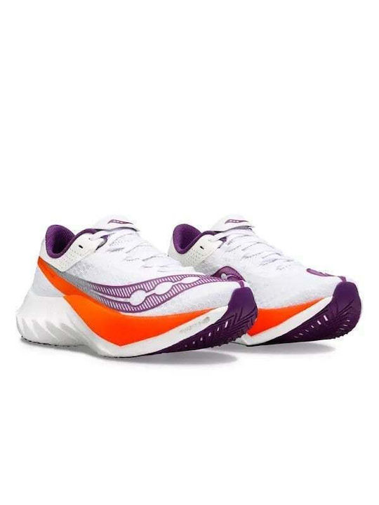 Saucony Endorphin Pro 4 Sport Shoes Running White Purple