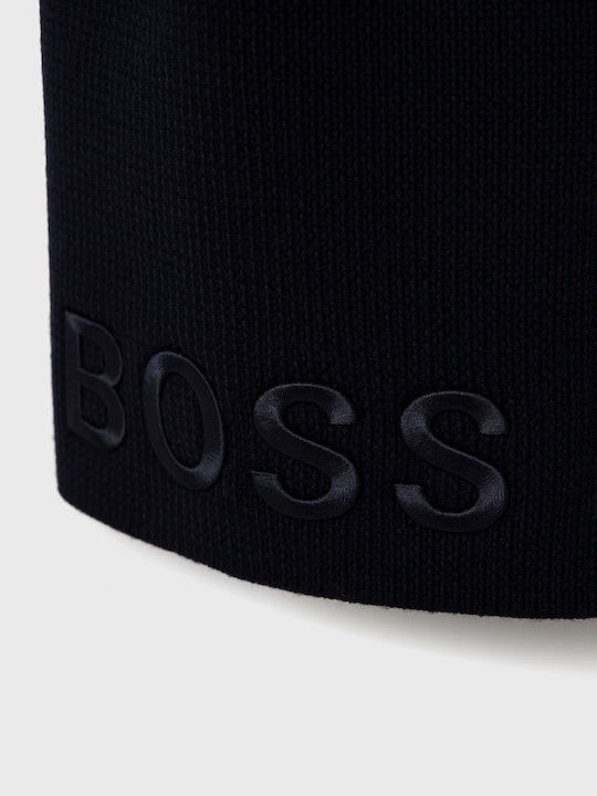 Hugo Boss Мъжки шал Вълна Тъмносиня