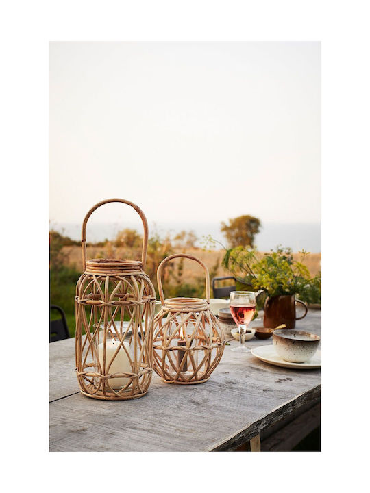 Madam Stoltz Bamboo Lantern Beige 23x24cm