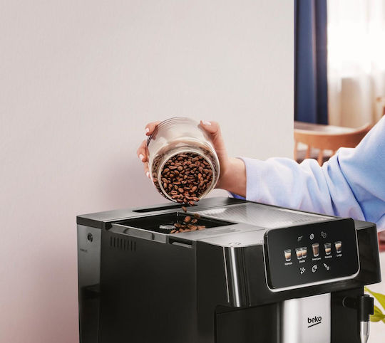 Beko Αυτόματη Μηχανή Espresso 1350W Πίεσης 19bar με Μύλο Άλεσης Μαύρη CEG7302B