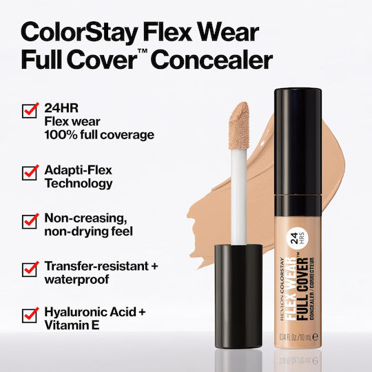 Revlon Colorstay Flex Wear Full Cover Liquid Concealer 025 Creme Brulee 10ml