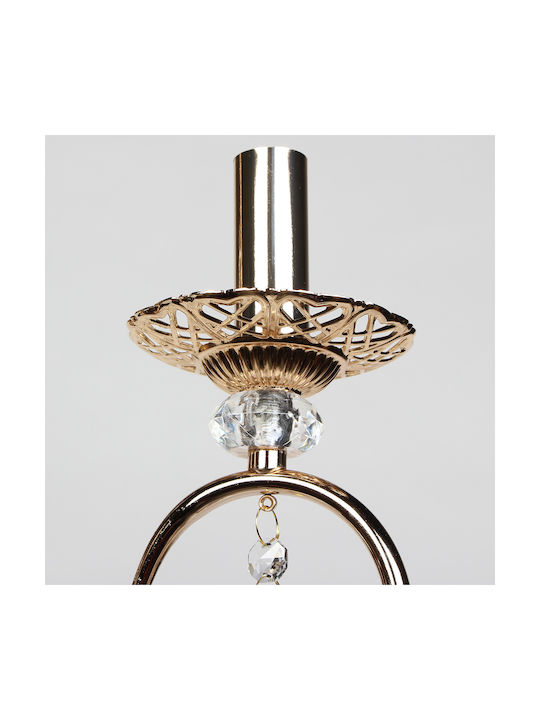 Keskor Chandelier with Crystals 3xE14 Gold 54cm 6697-03