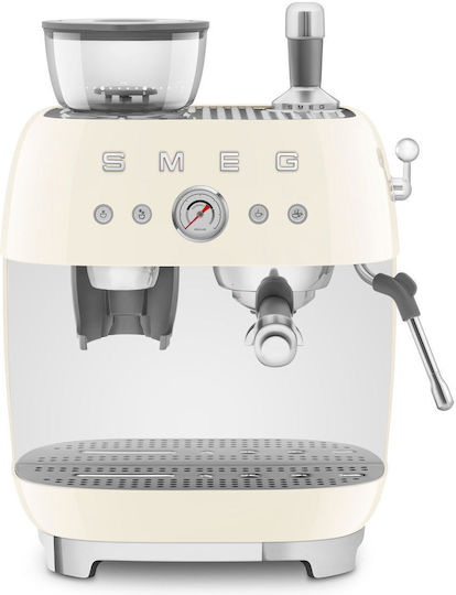 Smeg Automatic Espresso Machine 1650W Pressure 20bar with Grinder Beige EGF03CREU