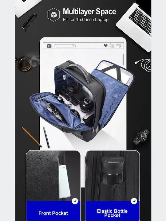 Bopai Laptop Backpack for 15.6" Laptop with USB Port in Black Colour 61-122891-BLACK