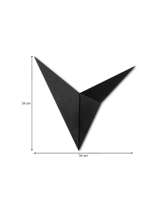 Megapap Bird Μοντέρνο Φωτιστικό Τοίχου Μαύρο 34x34x5εκ.