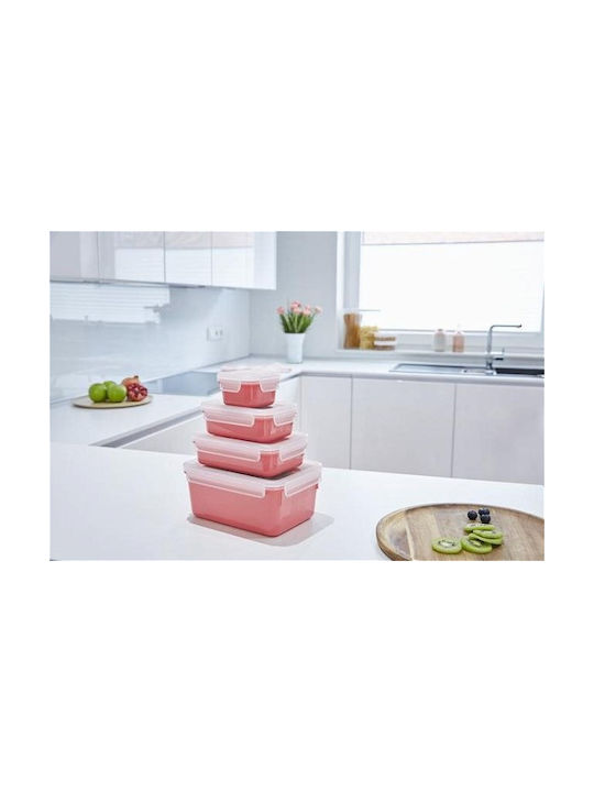 Tefal Master Seal Colour Σετ Δοχεία Φαγητού Πλαστικά Ροζ 4τμχ