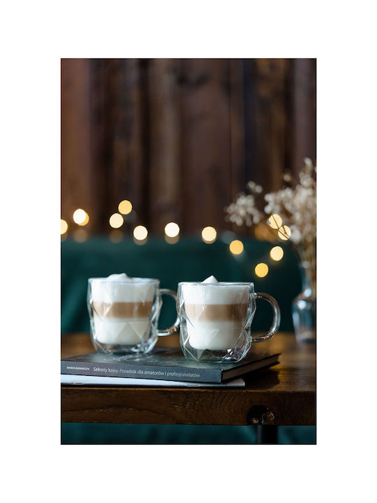 Vialli Design Σετ Ποτήρια Καφέ/Freddo από Γυαλί 330ml 2τμχ