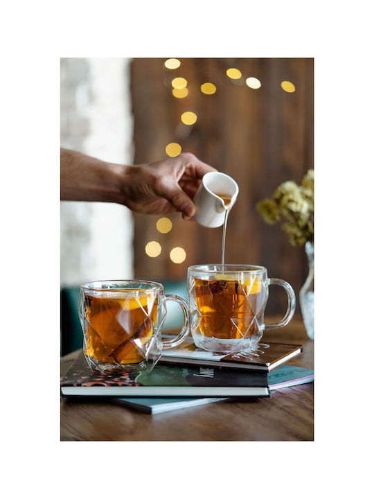 Vialli Design Σετ Ποτήρια Καφέ/Freddo από Γυαλί 330ml 2τμχ