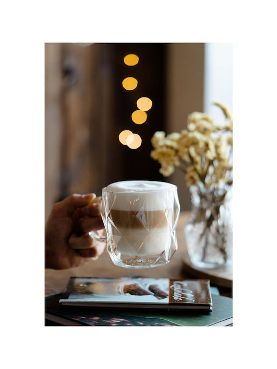 Vialli Design Σετ Ποτήρια Καφέ/Freddo από Γυαλί 330ml 2τμχ
