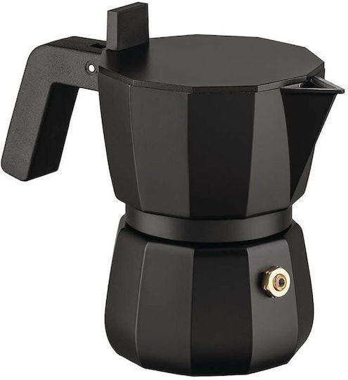Alessi Moka Ηλεκτρικό Μπρίκι Espresso 1cups Inox Καφέ