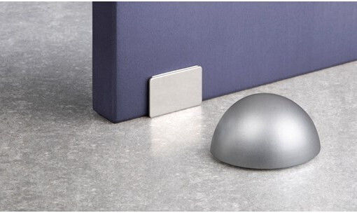 Magnetic Metallic Door Stopper White