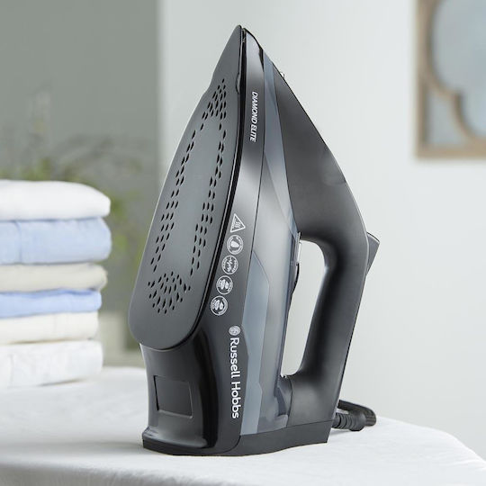 Russell Hobbs Diamond Elite Fier de Călcat cu Aburi 3100W cu Talpă Ceramică și Debit Continu de Abur 70g/min