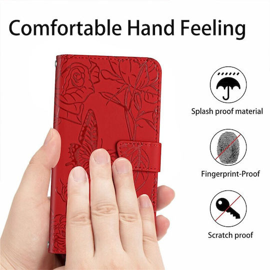 Butterfly Wallet Roșu (Honor 200 Lite 5G)