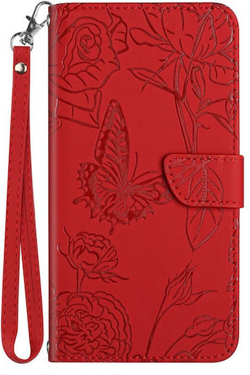 Butterfly Wallet Roșu (Honor 200 Lite 5G)