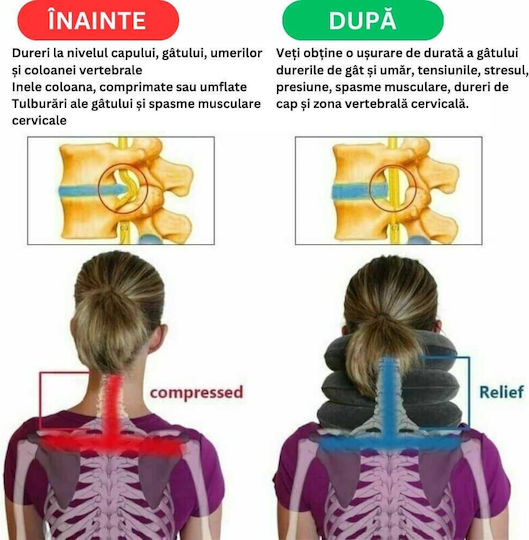 Pernă de masaj pentru gât, spate & corp Gri