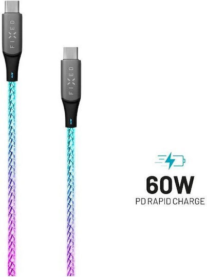Fixed LED USB 2.0 Kabel USB-C männlich - USB-C 60W PD Mehrfarbig 1,2 m