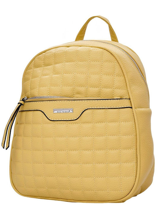 Bag to Bag Γυναικεία Τσάντα Πλάτης Κίτρινη