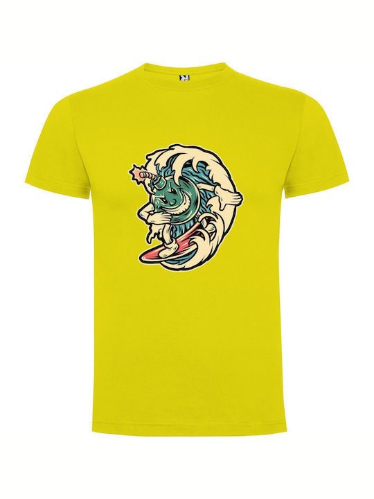 iLovePrints Wave Riders Unidos! T-shirt Yellow